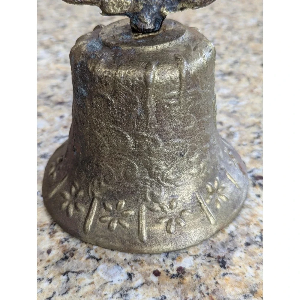 Vintage Mission Bell Gold Mexican Brass Eagle 1811 Decor